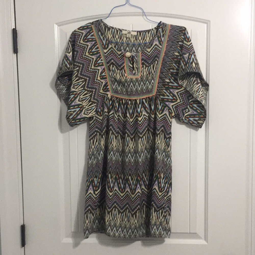 Patterned swim cover up sz S